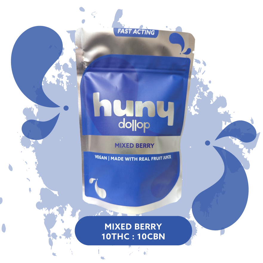 Photograph of product: Berry Blend | 20mg 1:1 TH-oui:CBN dollop Troches | 10pk