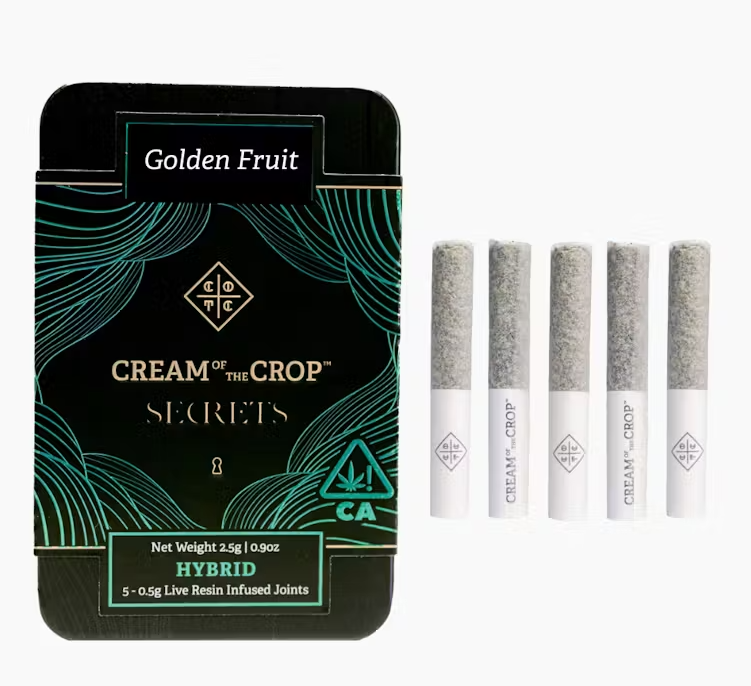 Photograph of product: Golden Fruit Infused Prerolls 5pk