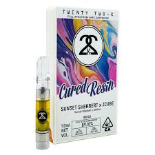 Photograph of product: Sunset Sherbert X Z Cube Cured Resin