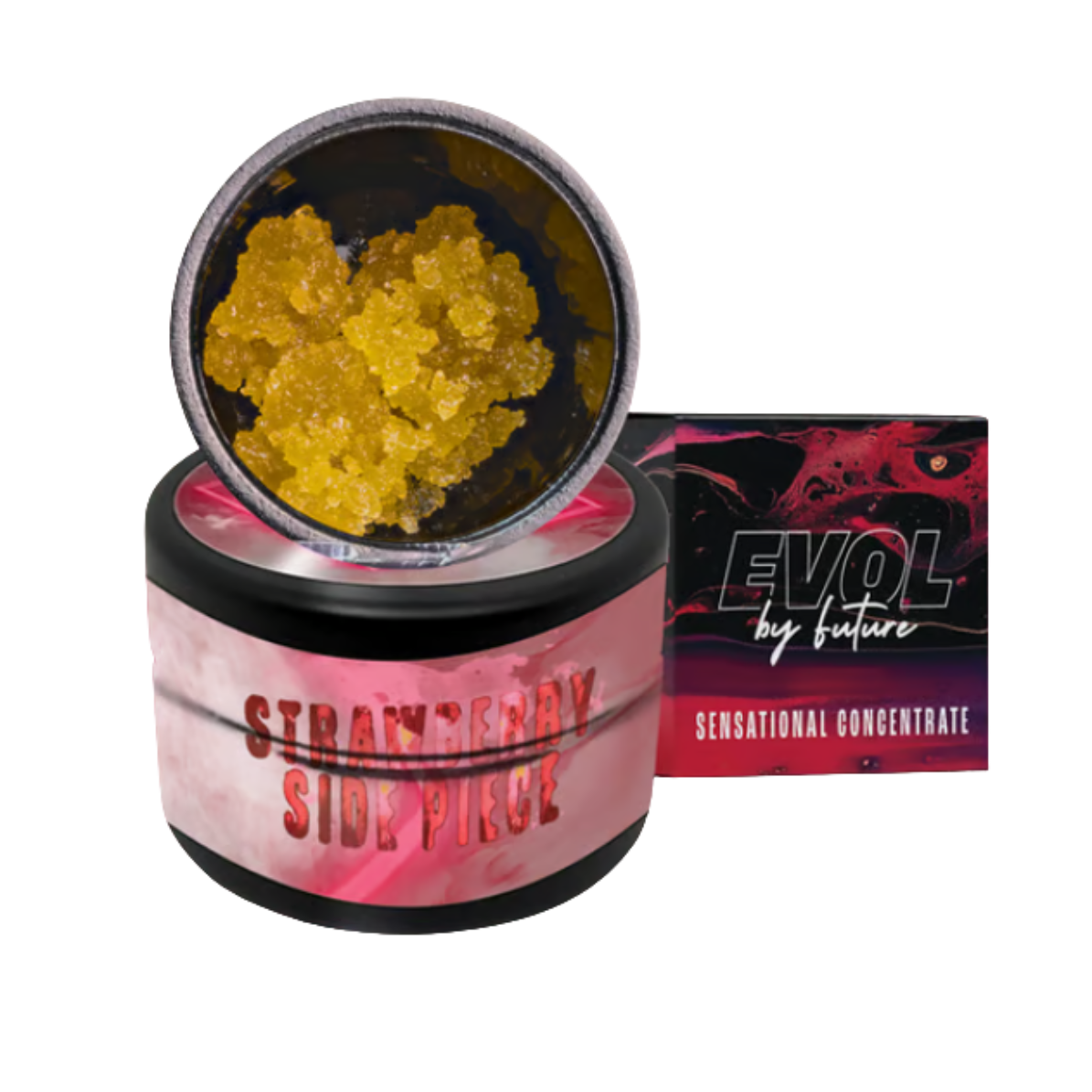Photograph of product: Strawberry Side Piece | 1g | Live Sugar | EVOL