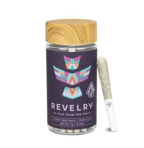 Photograph of product: Revelry - Peanut Butter Cups - Hybrid 7Pk - Preroll - 3.5G