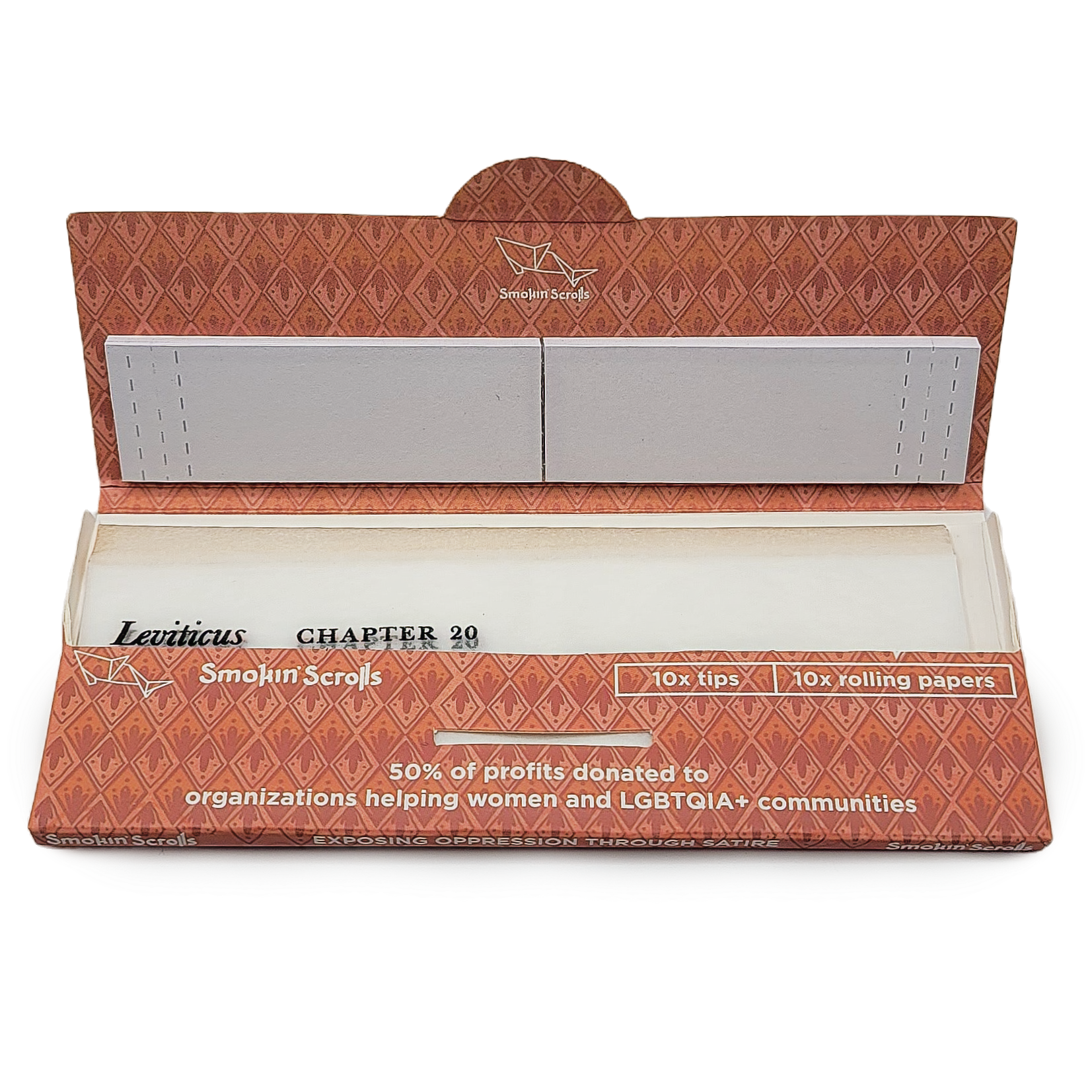 Photograph of product: Smokin Scrolls Queer Rolling Papers 50% Profit Donated | King Size 10 Papers and tips