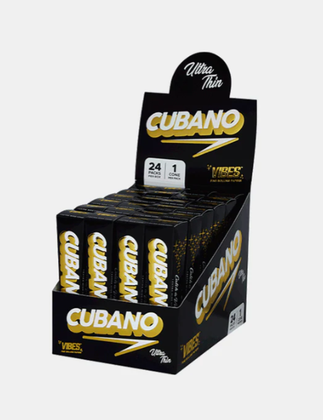Photograph of product: Cubano Ultra Thin (Black) - Cones - 1pk