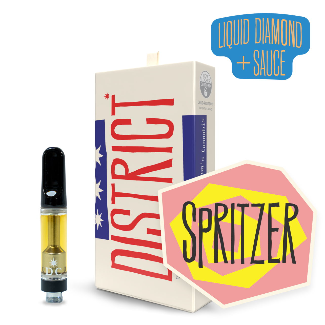 Photograph of product: DC Spritzer Liquid Diamonds&Sauce 0.5g Vape $40