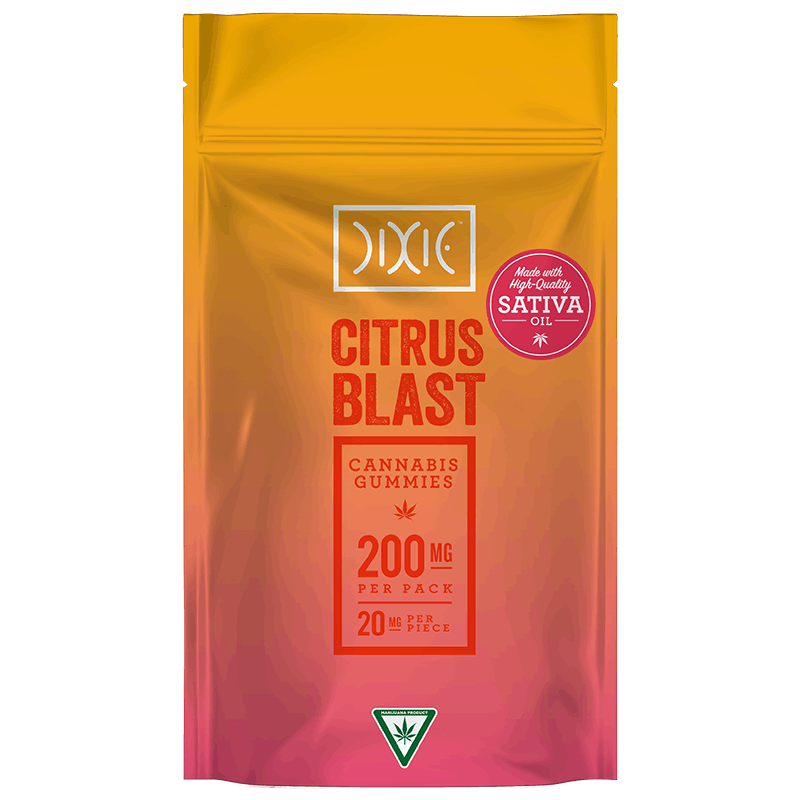 Photograph of product: Dixie Gummies Citrus Blast Oui'd 200mg