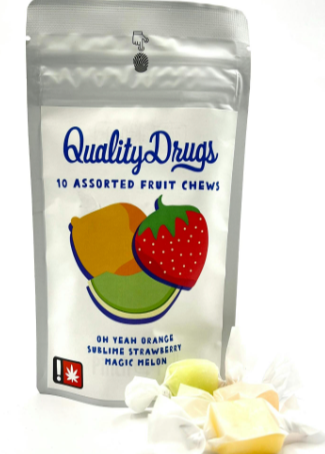 Photograph of product: Quality Drugs Fruit Chews 10 Pack