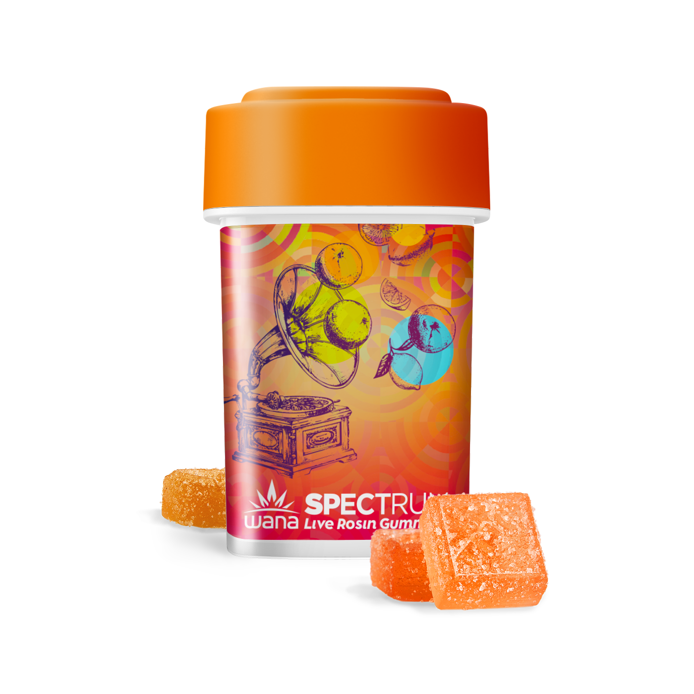 Photograph of product: Spectrum Live Rosin Citrus Sorbet Sativa Gummies [20 pack] | 100mg