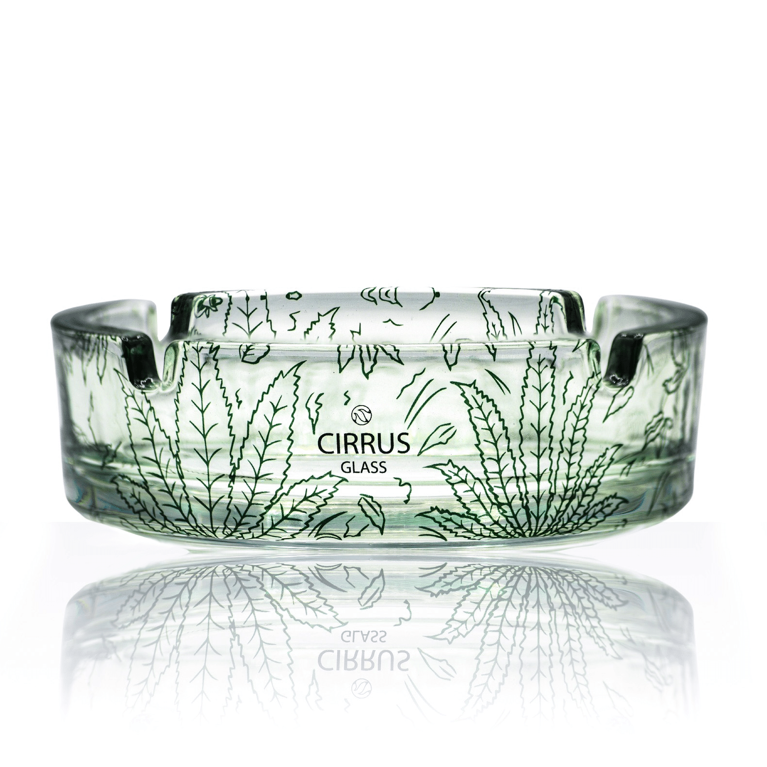 Photograph of product: Cirrus Glass - Ashtray - Green Oui'd