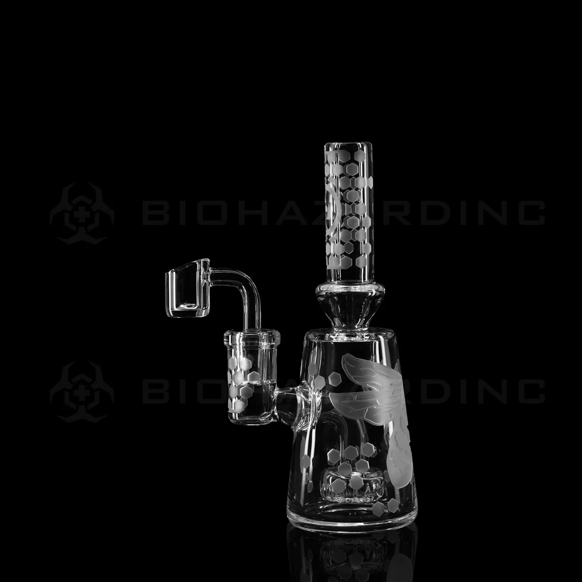 Photograph of product: Dab Rig Deep Etched Banger Hanger 7" - Bee Honeycomb Design