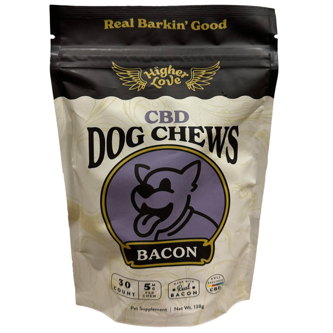Photograph of product: Higher Love Bacon CBD Dog Treats