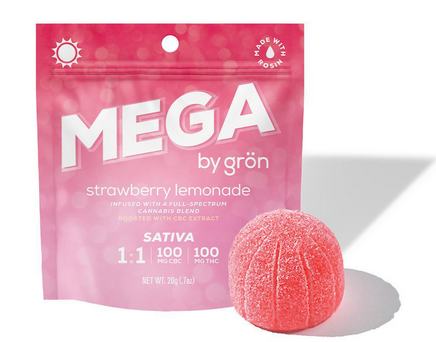 Photograph of product: Pearls - Strawberry Lemonade Mega 100mg