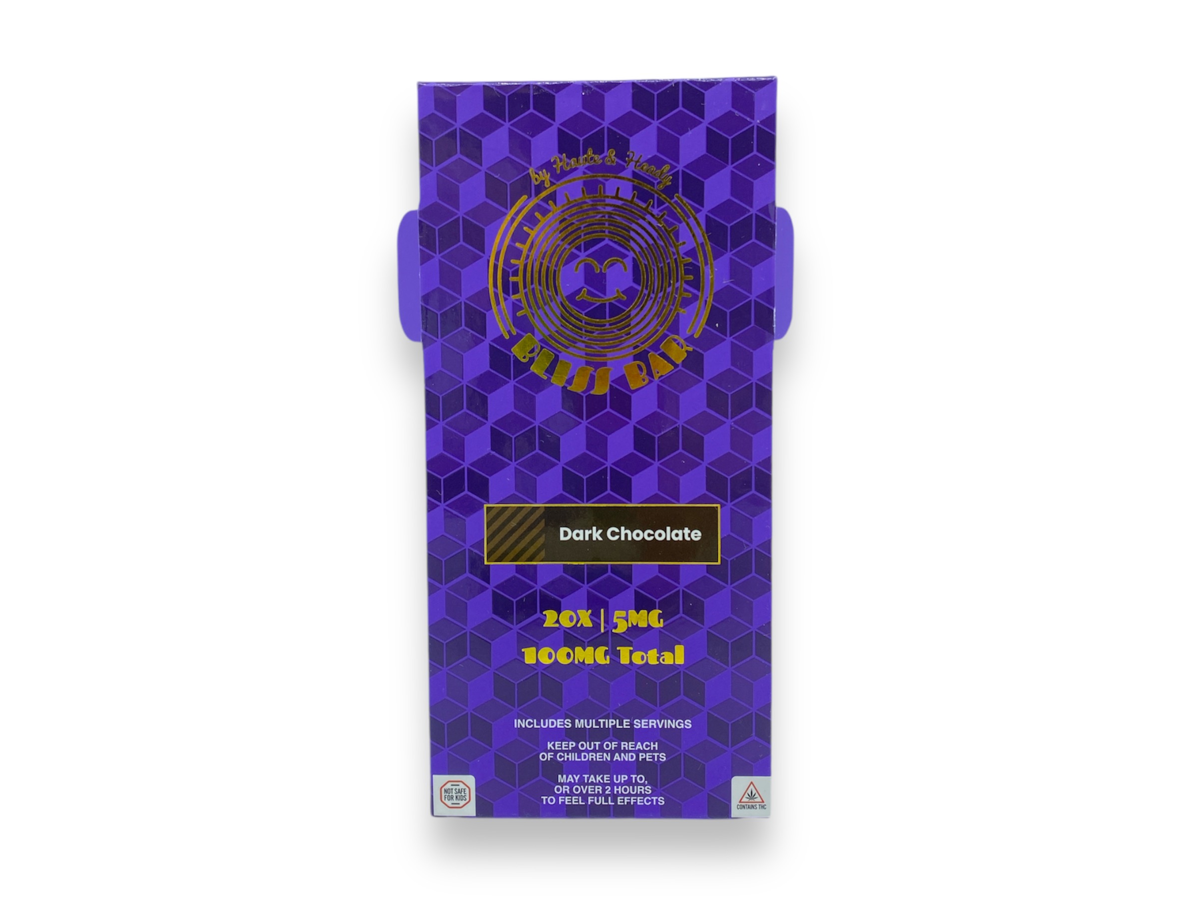 Photograph of product: Dark Chocolate Bliss Bar - 5mg/Square - 20 Squares