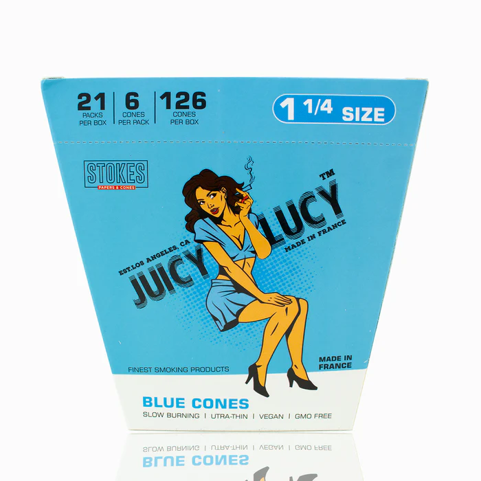 Photograph of product: Juicy Lucy - Blue 1-1/4 Cone - 6 Pack