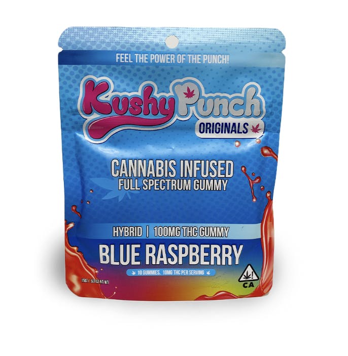 Photograph of product: Kushy Punch I Blue Raspberry (H) 20pk 5mg Gummies