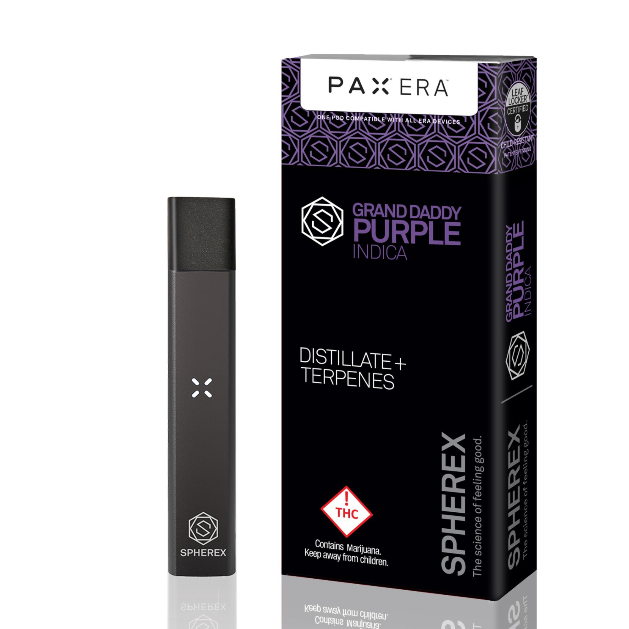 Photograph of product: Spherex Pax Pod 1000mg: Grand Daddy Purple