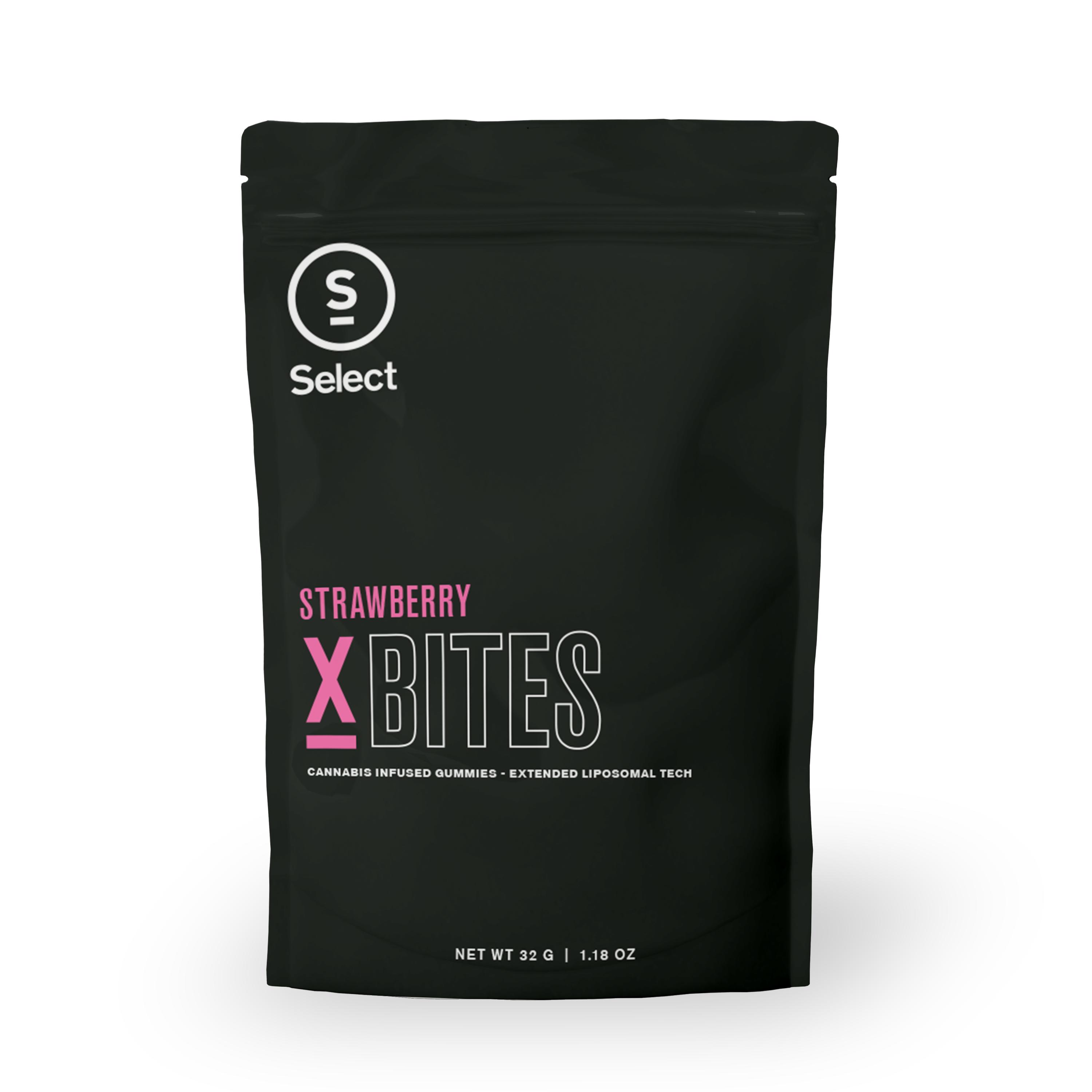 Photograph of product: Strawberry X Bites | 100mg 10pk