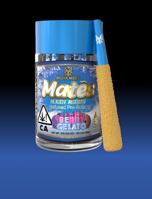 Photograph of product: Berry Gelato | Rosin Infused 5pk 3g Pre-rolls