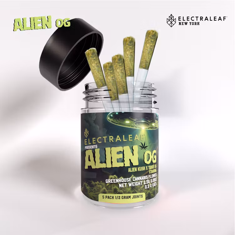 Photograph of product: Electraleaf Preroll/5pk - Alien OG
