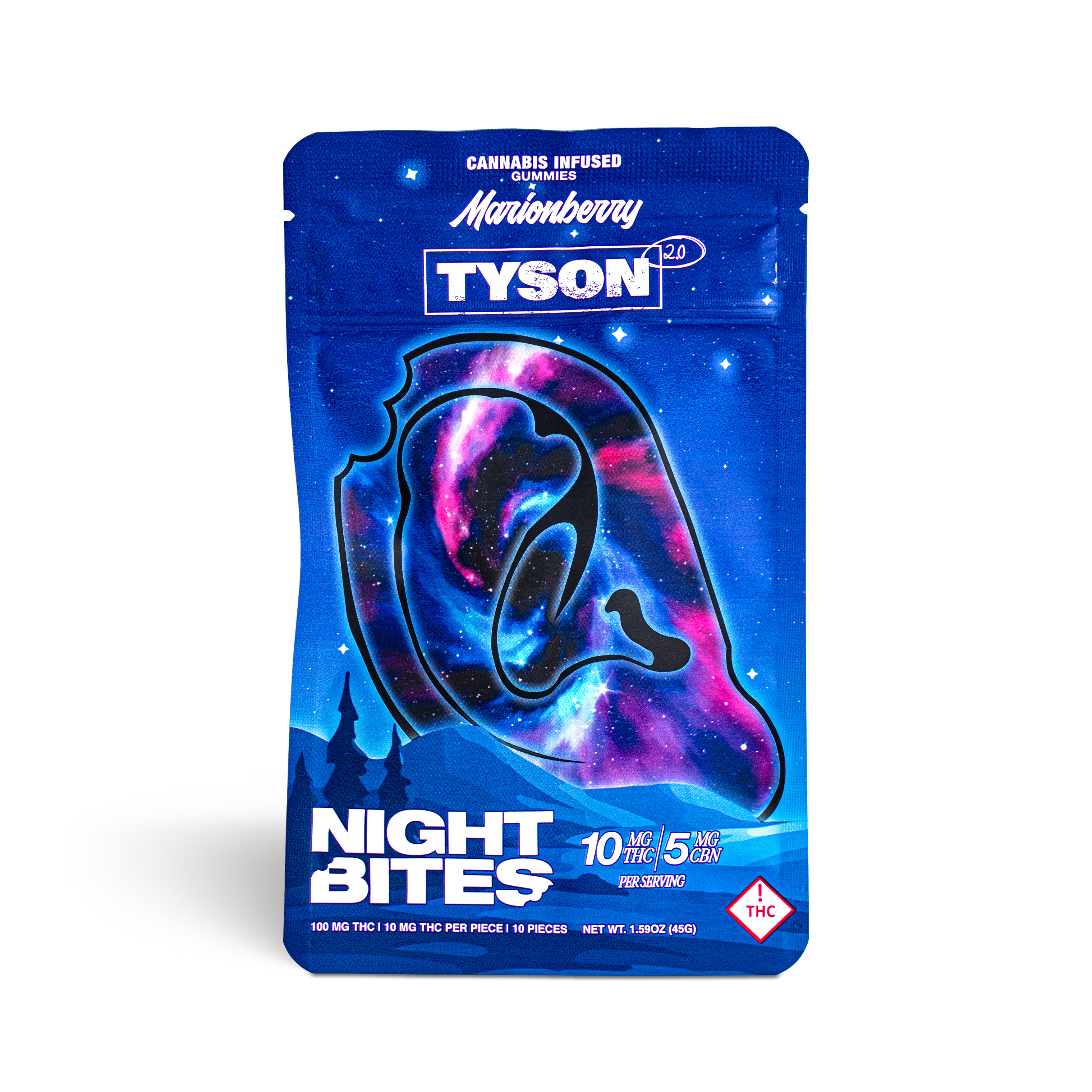 Photograph of product: Night Bites Marionberry Gummies TH-oui/CBN - 100mg