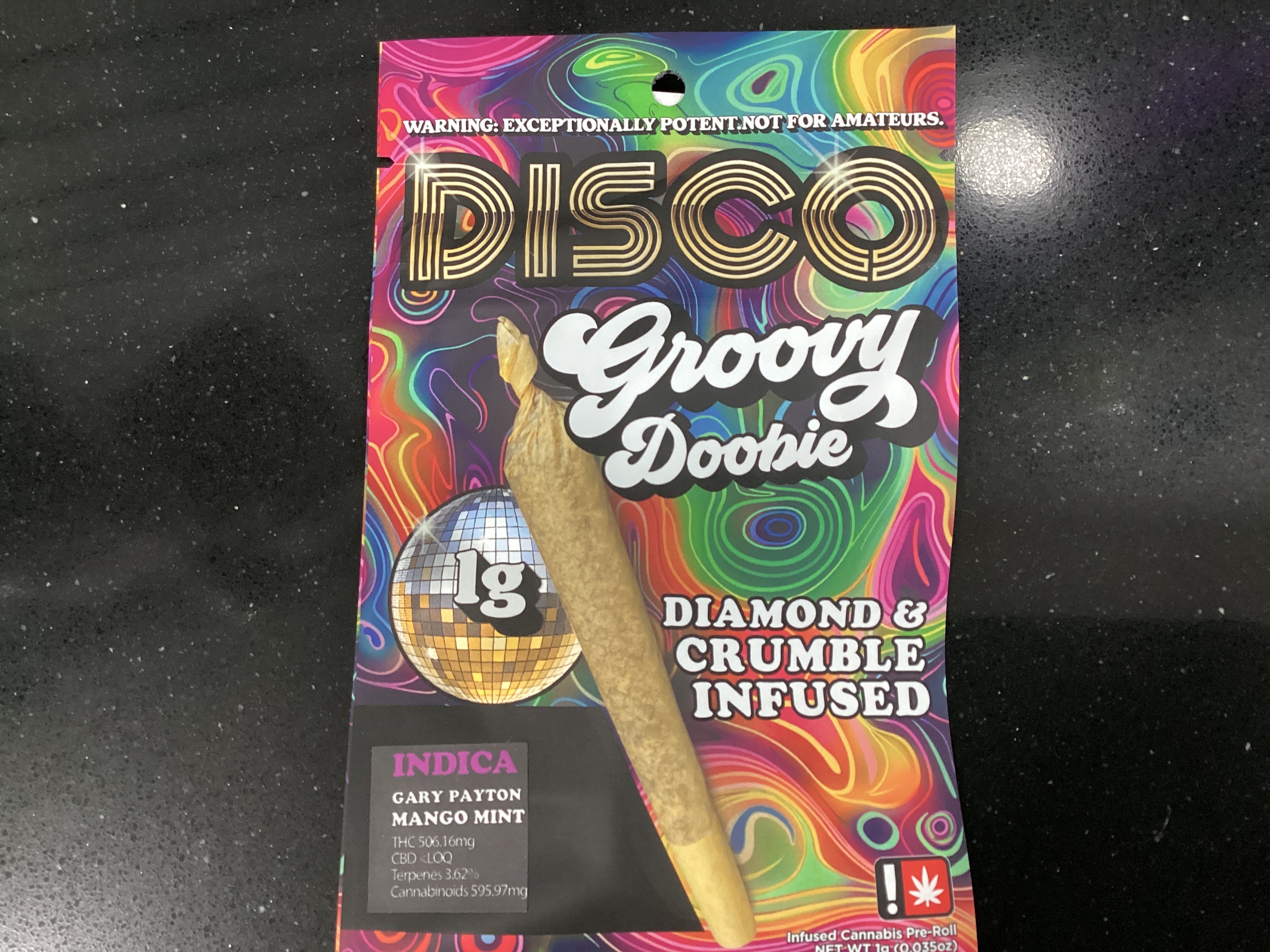Photograph of product: Disco Dabs Gary Payton x Mango Mint Infused Pre-Roll