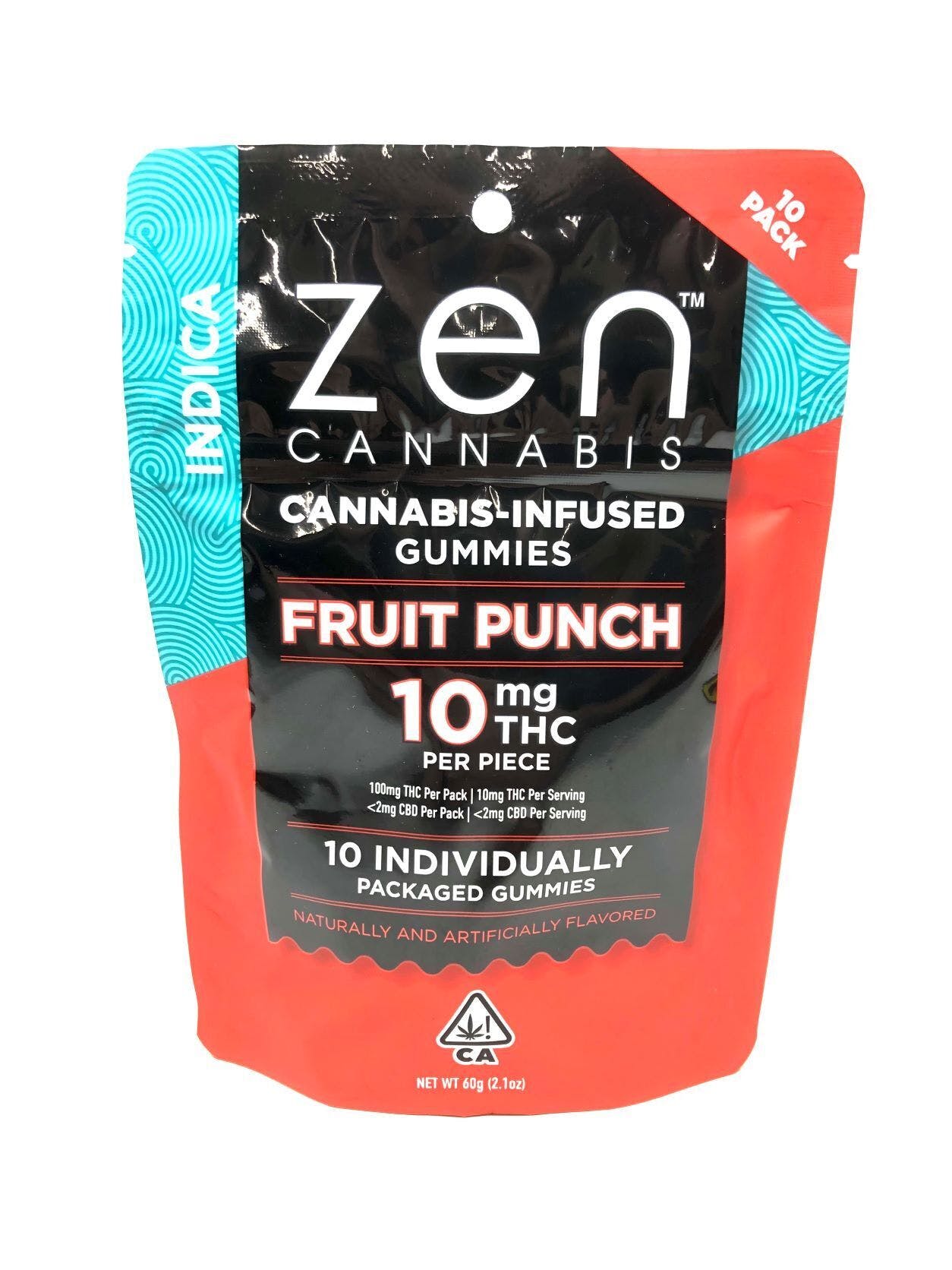 Photograph of product: ZEN FRUIT PUNCH Oui'd GUMMIES10PK