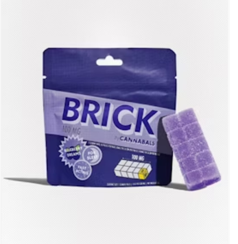 Photograph of product: Cannabals | Blueberry Dreams Brick | Gummies | 100MG