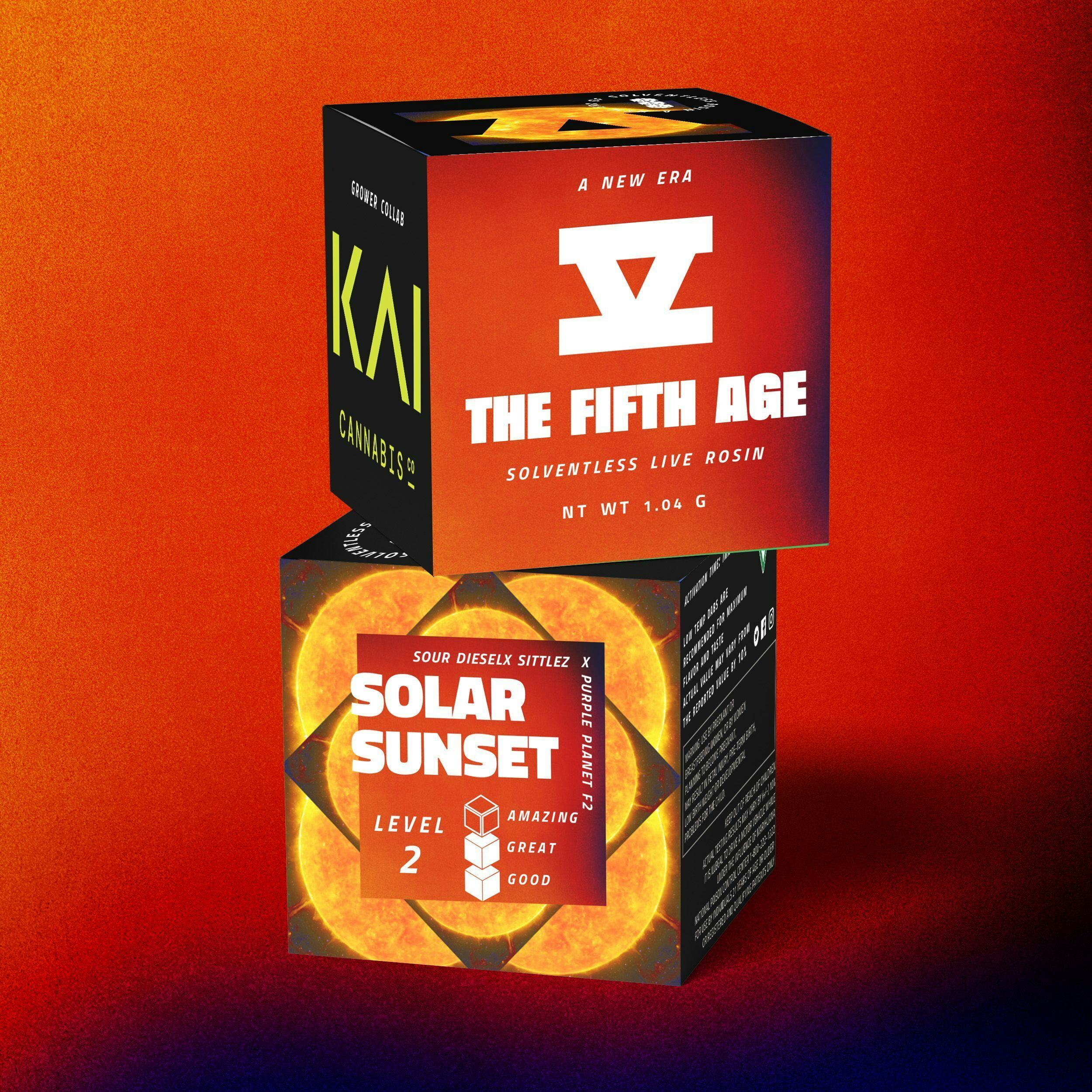 Photograph of product: THE FIFTH AGE | SOLAR SUNSET | LIVE ROSIN | 1G
