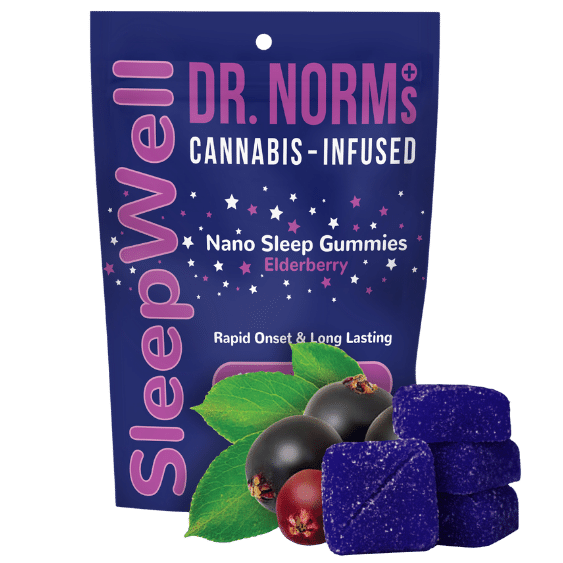 Photograph of product: Dr Norms Elderberry Sleep Gummies 100mg TH-oui 50mg CBN