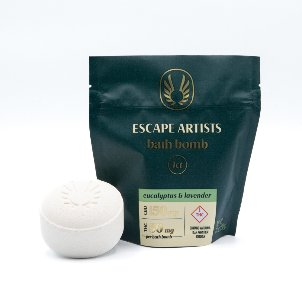 Photograph of product: EA 3:1 Eucalyptus & Lavender Single Bath Bomb 50mg