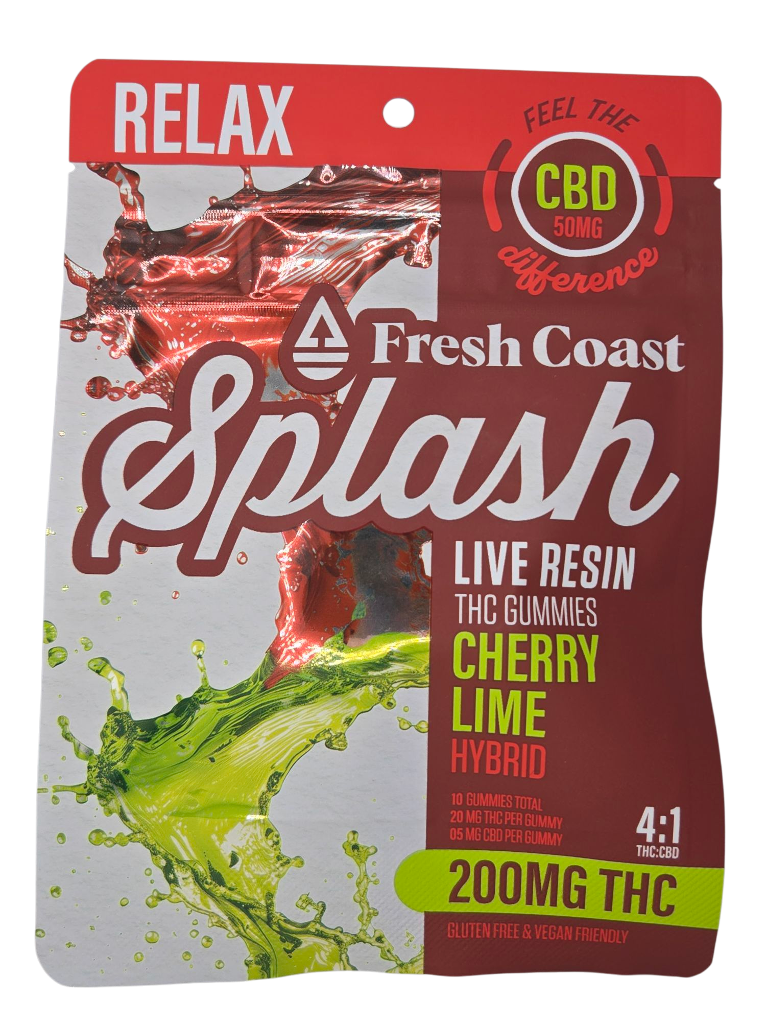 Photograph of product: Cherry Lime Runtz | 4:1 Thc:Cbd 200mg Live Resin Gummies