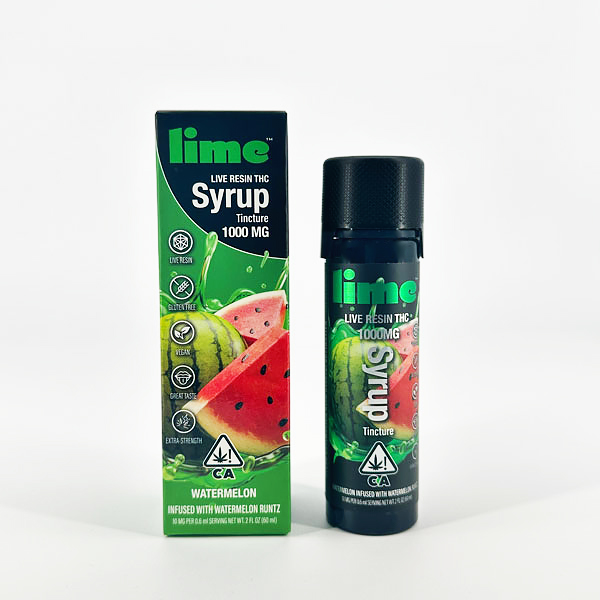 Photograph of product: 1000mg Watermelon (Hybrid) Live Resin Syrup $39