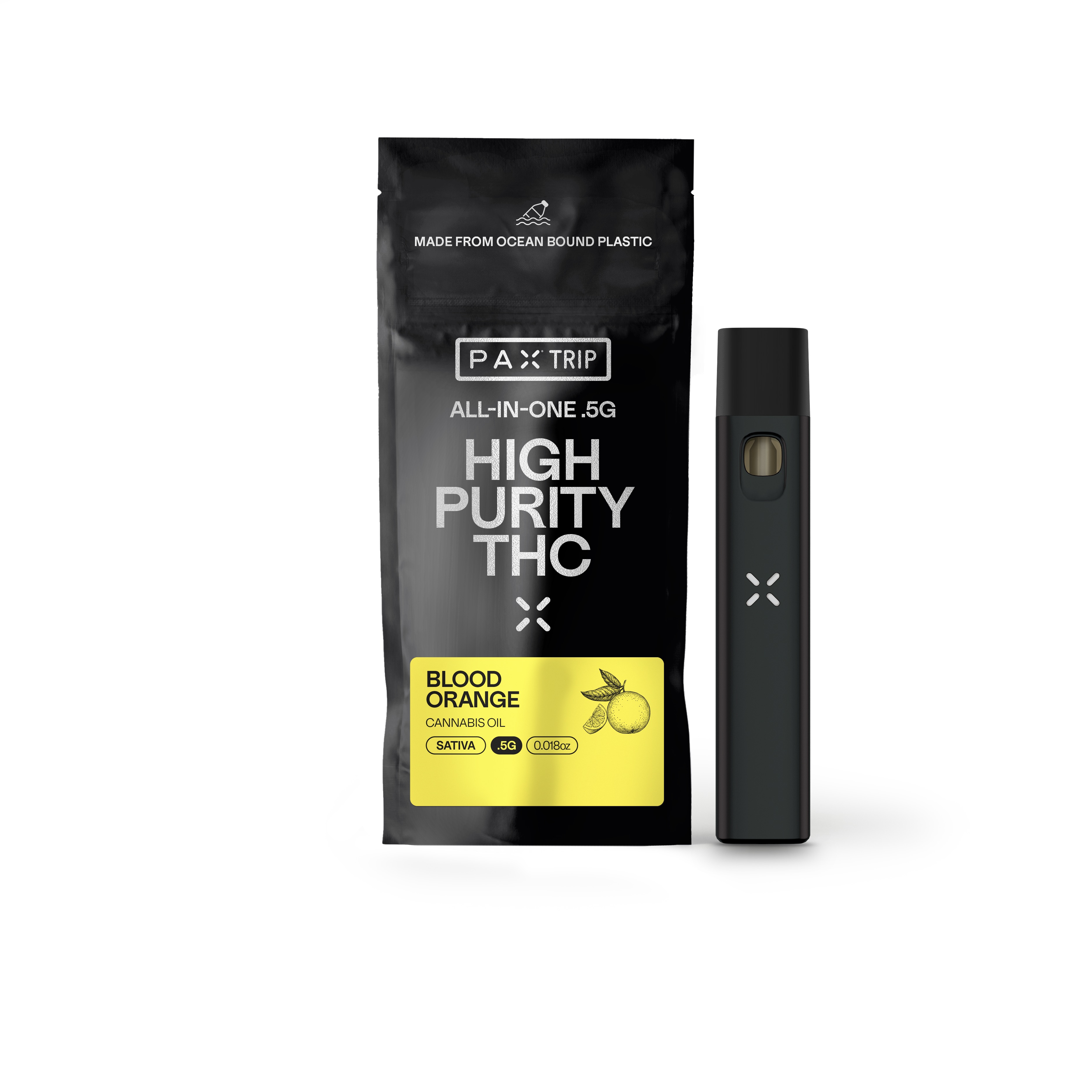 Photograph of product: Blood Orange Distillate Vape Disposable 500mg (S)