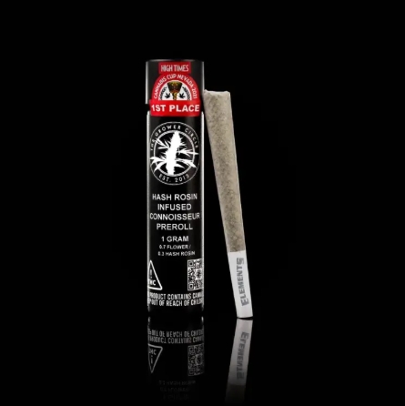 Photograph of product: The Grower Circle Blue Nerds (H) au chocolat Rosin Infused Pre-Roll 1g