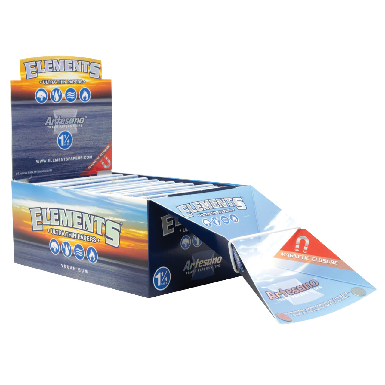 Photograph of product: Elements - 1 1/4 Rolling Paper with Tips