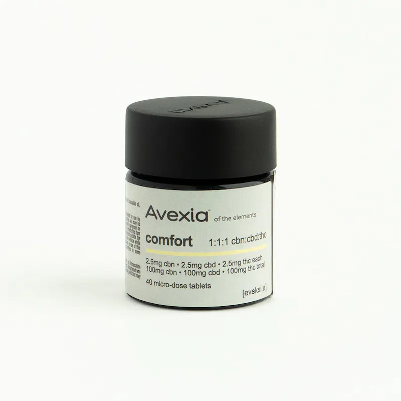 Photograph of product: Avexia | 40CT | Comfort Tablet 1:1:1 CBN:CBD:TH-oui