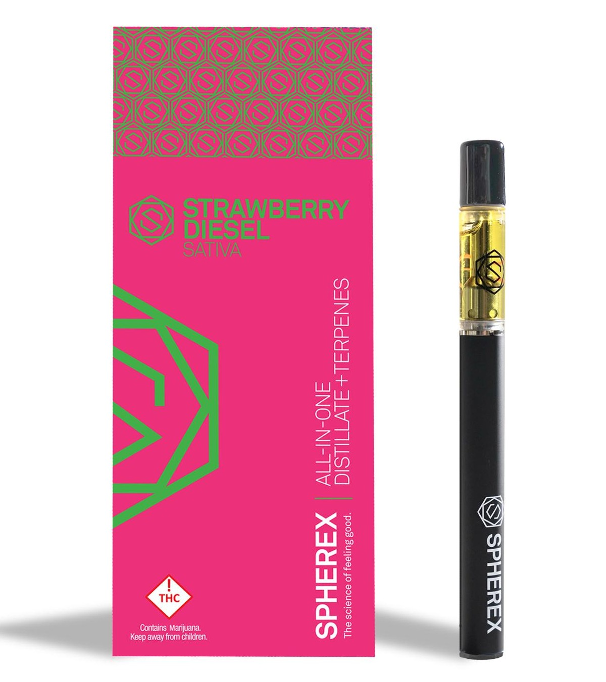Photograph of product: Spherex 1000mg AIO: Strawberry Diesel