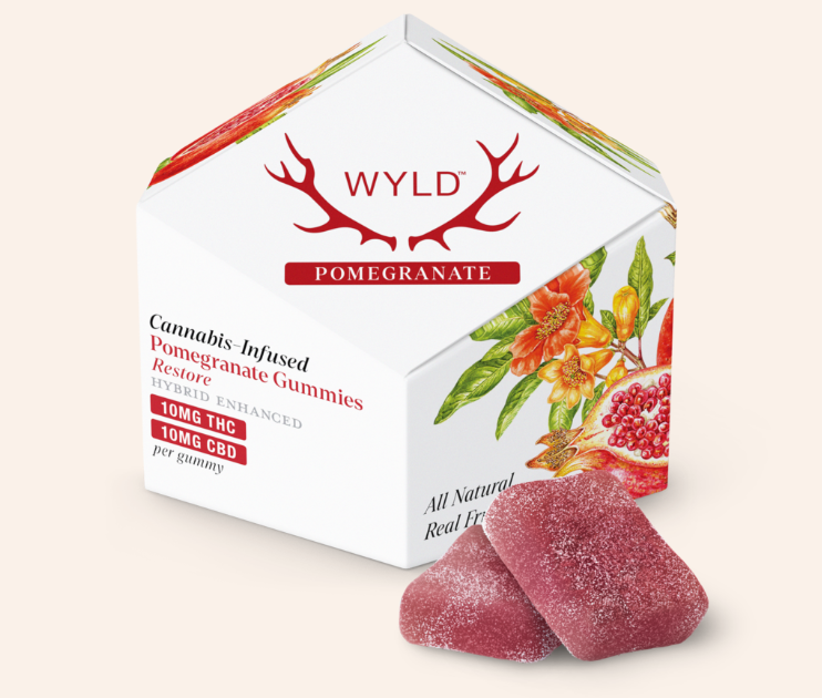 Photograph of product: Pomegranate 1:1 TH-oui/CBD Gummies | 20pk