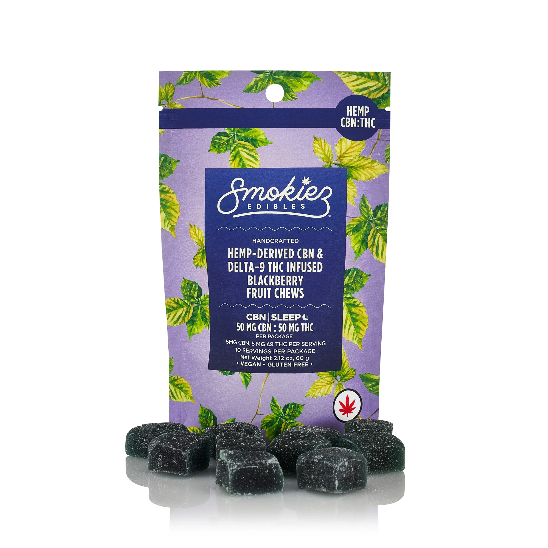 Photograph of product: Smokiez-Sweet Blackberry CBN:CBD Gummies