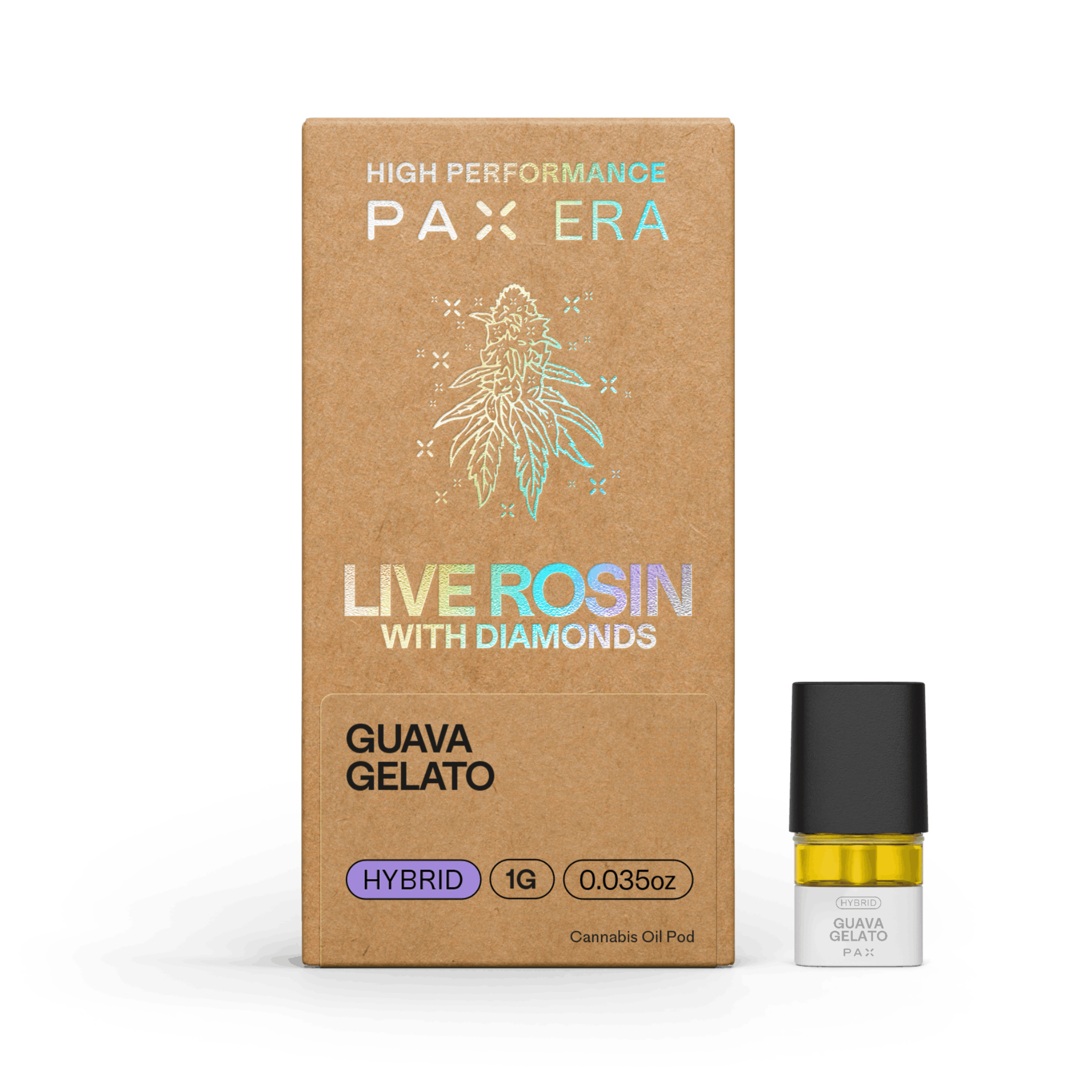 Photograph of product: Guava Gelato | Live Rosin & Diamonds Pod | 1g