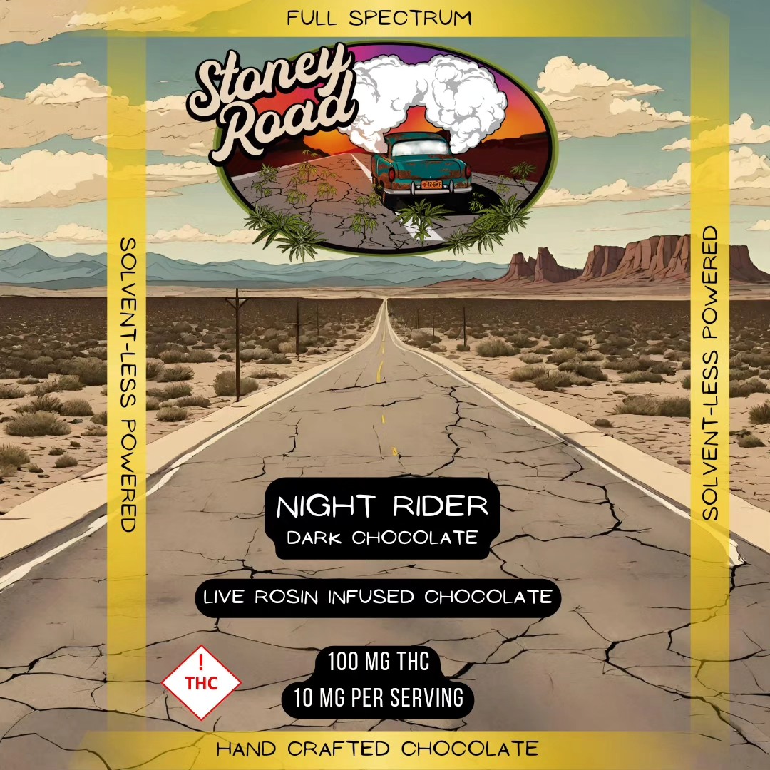 Photograph of product: Stoney Road - Dark - 100mg Live Rosin Chocolate