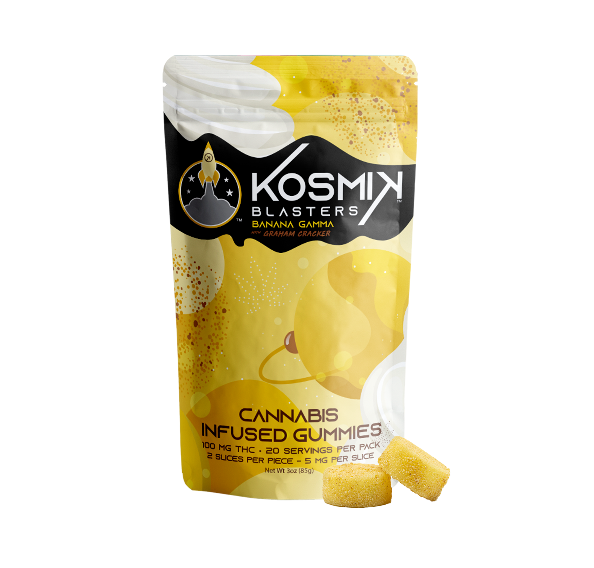 Photograph of product: Banana Gamma Gummies | 10pk