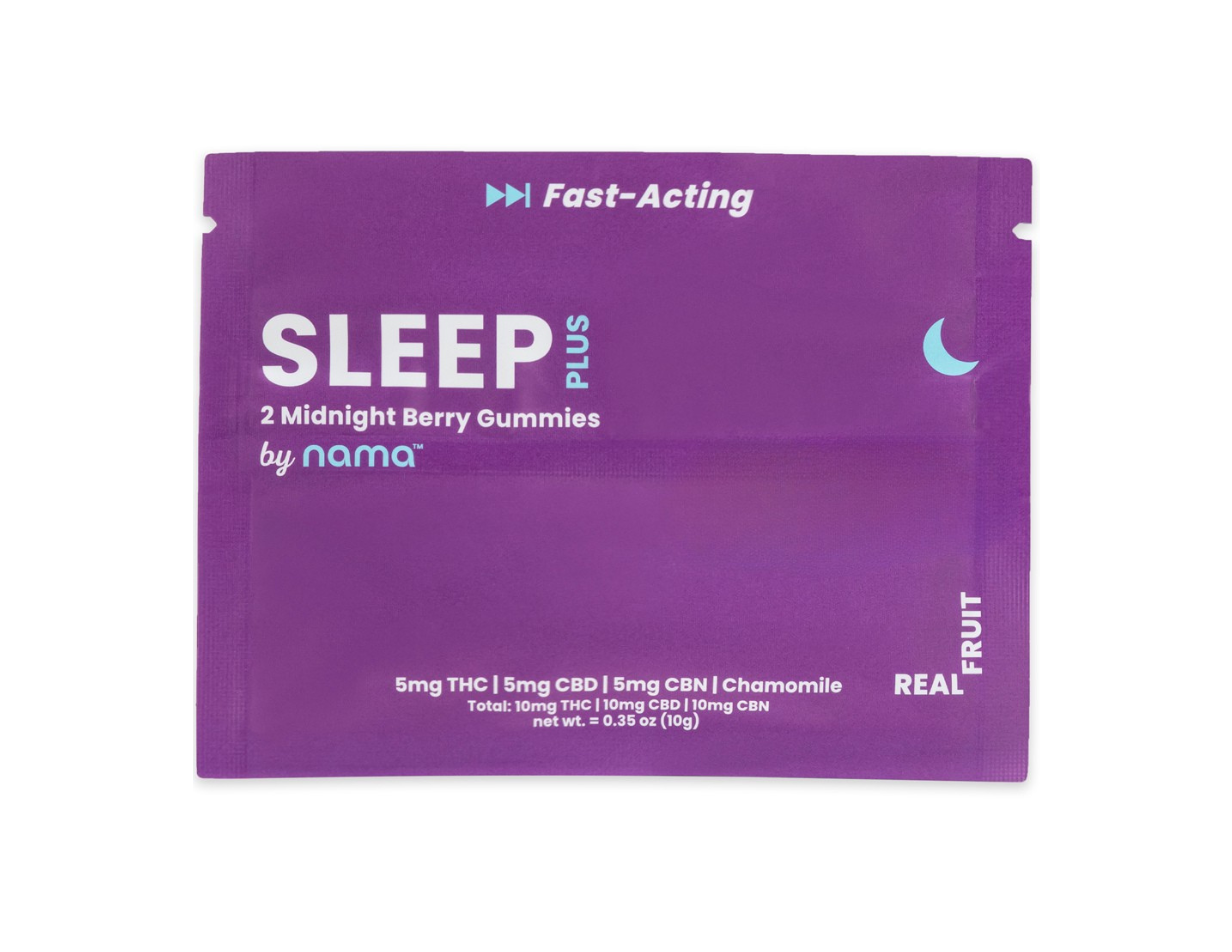 Photograph of product: Nama - Sleep (Midnight Berry) 1:1:1 TH-oui/CBD/CBN - Fast-Acting Gummies 2-Pack - 20-Pack (300mg) [I]