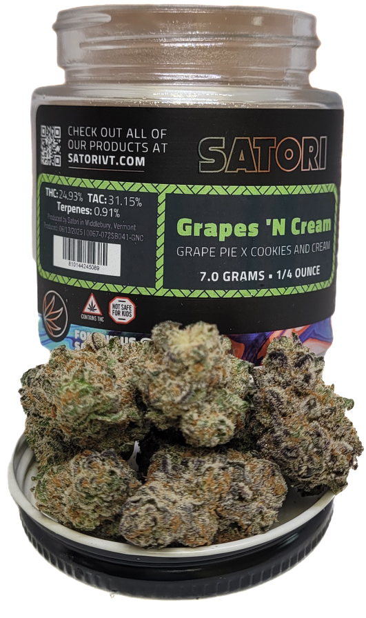 Photograph of product: Grapes & Cream Jar Small Buds | Satori - 28g