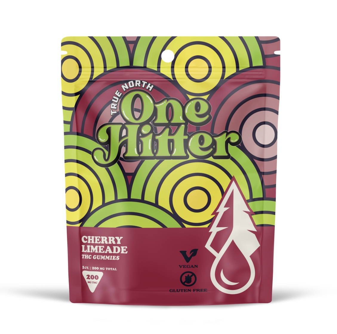 Photograph of product: AU True North: Cherry Limeade One Hitter 200mg Gummies