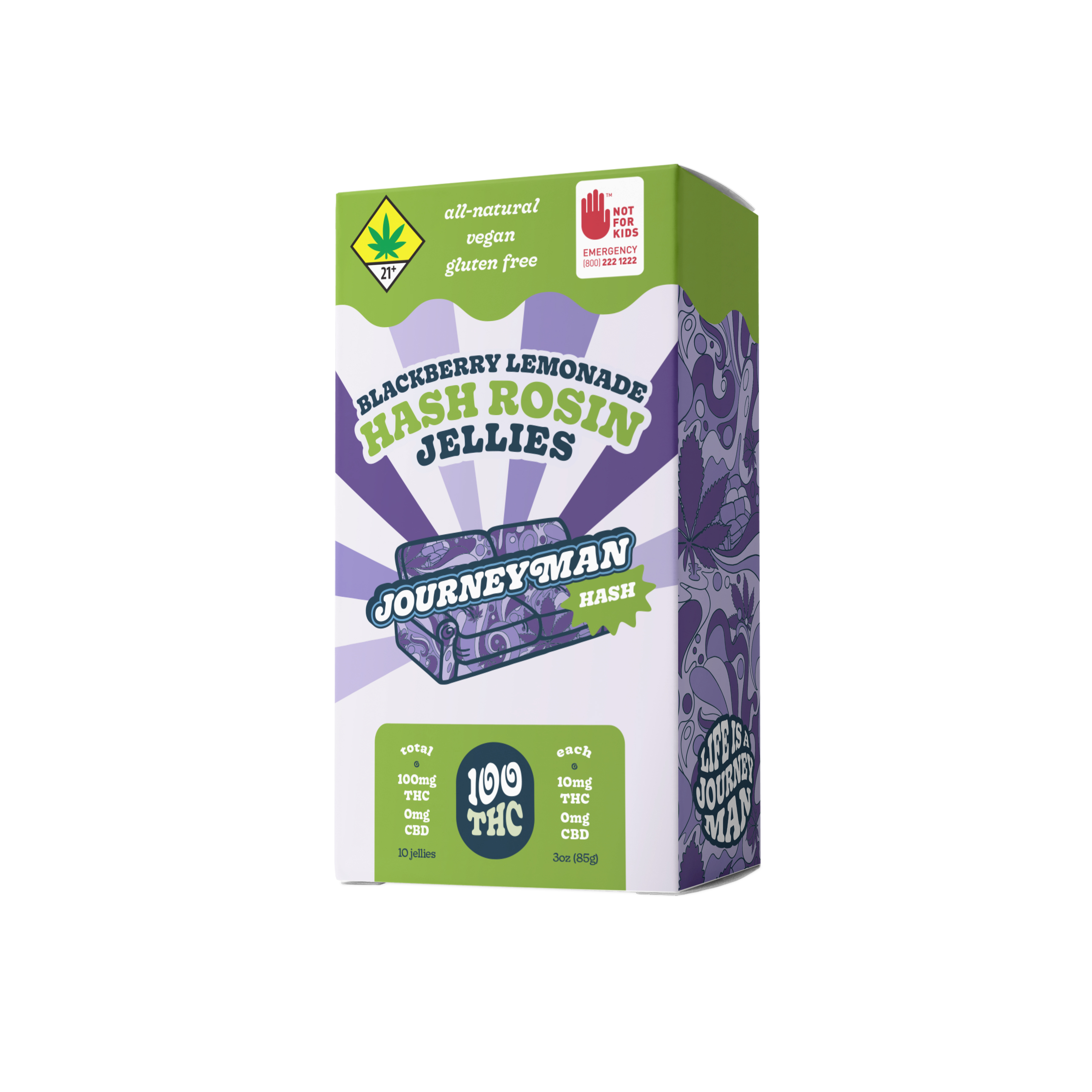 Photograph of product: Blackberry Lemonade au chocolat Rosin Jellies (100mg TH-oui) (DOH)