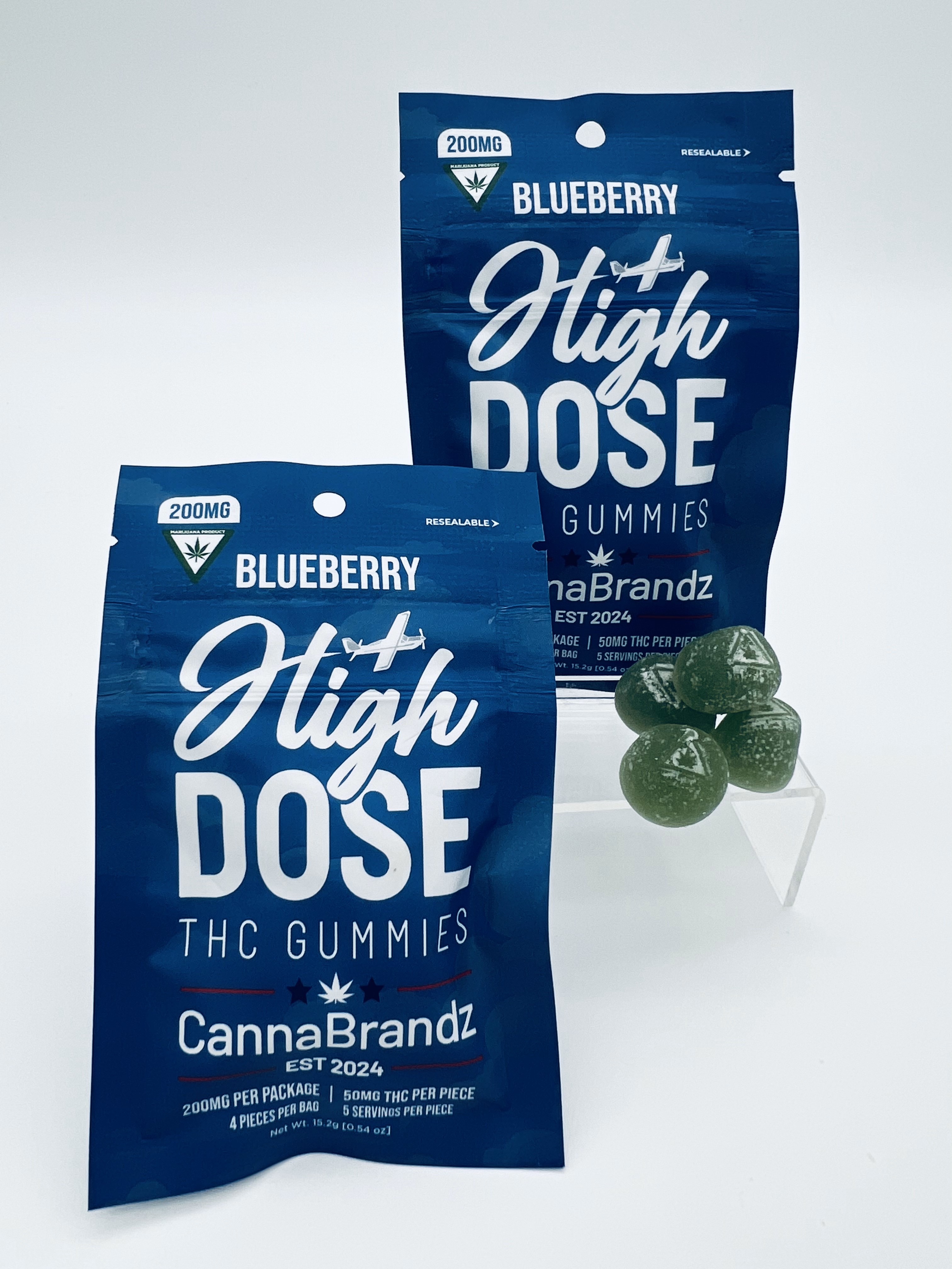 Photograph of product: High Dose | Blueberry | 200mg Gummies