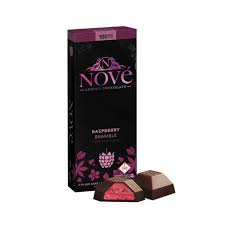 Photograph of product: Nove - Raspberry Bramble Dark Chocolate Bar