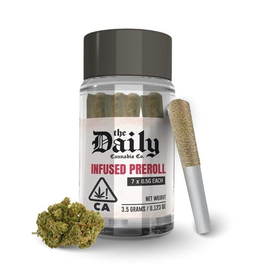 Photograph of product: The Daily Infused Pre-roll 7pk Sour Tangie 3.5g - 