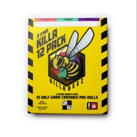 Photograph of product: Killa Beez Variety 0.5g 12pk Prerolls (Killa Beez)