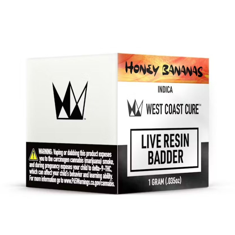 Photograph of product: West Coast Cure - Honey Bananas Live Resin Badder 1g